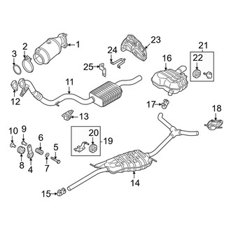 Audi OE - Exhaust System - Exhaust Components (Convertible)