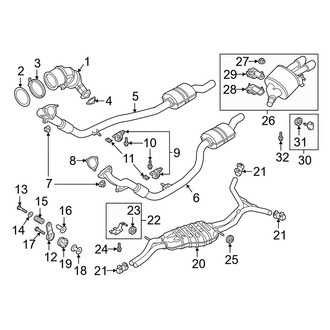 Audi OE - Exhaust System - Exhaust Components (Convertible)
