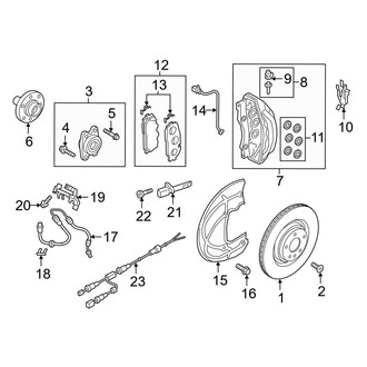 Audi OE - Front Suspension - Brake Components (350 x 34 mm Rotor), (Premium Plus / Prestige Convertible)