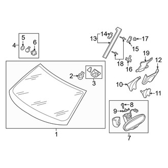 Audi OE - Windshield - Glass (Convertible)