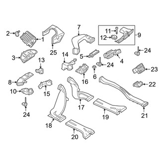 Audi OE - Instrument Panel - Ducts (Convertible)