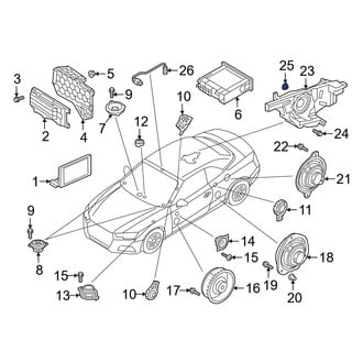Audi OE - Bumper Cover Support Rail Nut