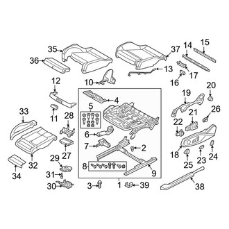 Audi OE - Seats & Tracks - Front Seat Components (Cushion & Track Components), (Convertible)
