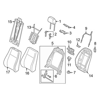 Audi OE - Seats & Tracks - Front Seat Components (Seat, Seat Back Components), (Convertible)