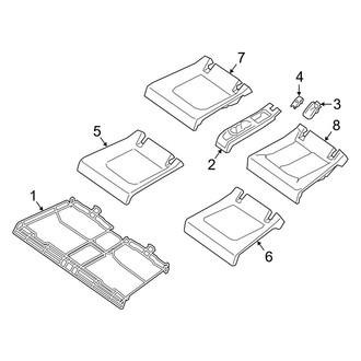 Audi OE - Seats & Tracks - Rear Seat Components (Seat Cushion Components), (Convertible)