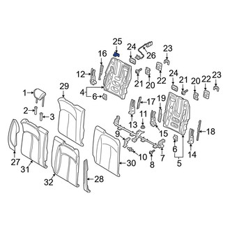Audi OE - Rear Left Seat Back Cushion Cover