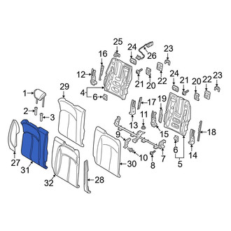 Audi OE - Rear Right Seat Back Cushion Cover