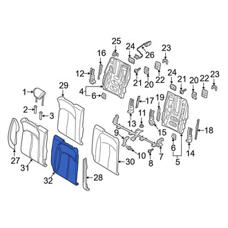 Audi OE - Rear Left Seat Back Cushion Cover
