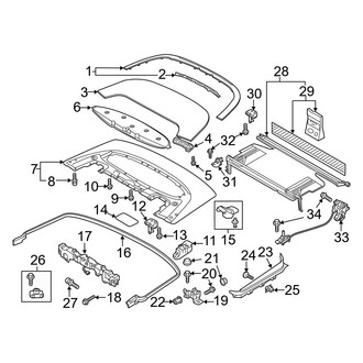 Audi OE - Convertible/Soft Top - Storage Compartment Cover (Convertible)