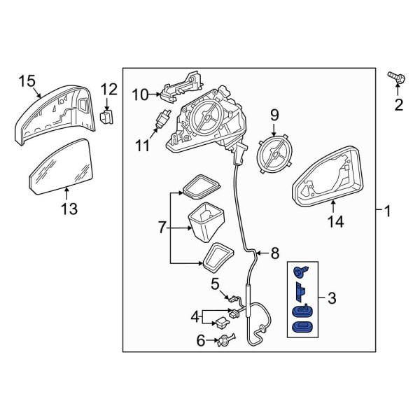 Door Mirror Hardware Kit