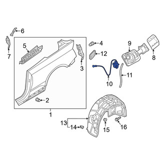 Audi OE - Rear Fuel Filler Door Lock Actuator