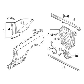 Audi OE - Quarter Panel - Glass (Convertible)