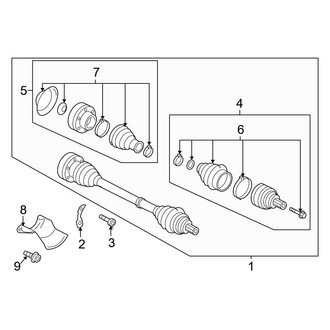 Audi OE - Rear Suspension - Drive Axles (Convertible)