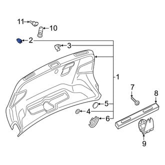 Audi OE - Deck Lid Trim Clip