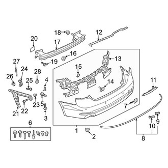 Audi OE - Rear Bumper - Bumper & Components (Premium / Premium Plus / Prestige)