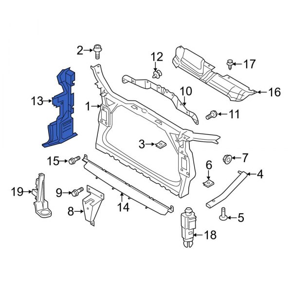 Radiator Support Air Deflector