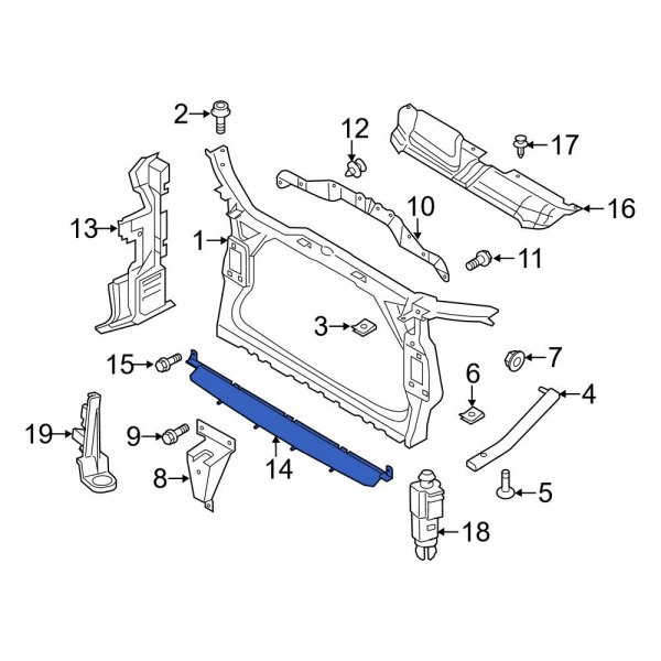 Radiator Support Air Deflector