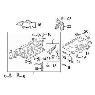 Audi OE - Radiator Support - Splash Shields