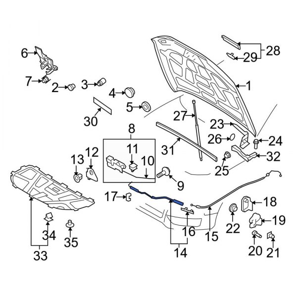 Hood Release Cable