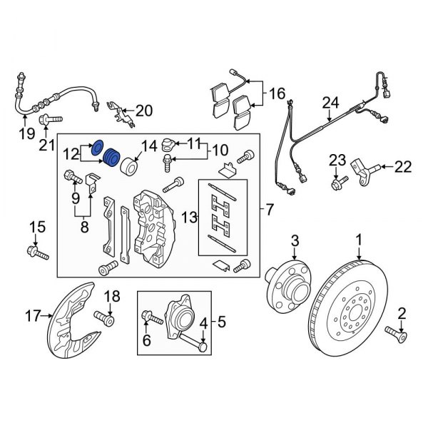 Disc Brake Caliper Seal Kit