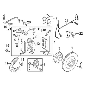 Audi OE - Front Suspension - Brake Components (W/O Ceramic Brakes)