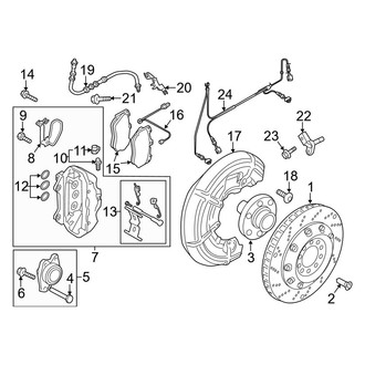 Audi OE - Front Suspension - Brake Components (With Ceramic Brakes)