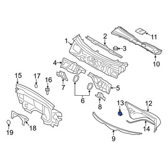 Audi OE - Cowl Water Deflector Nut