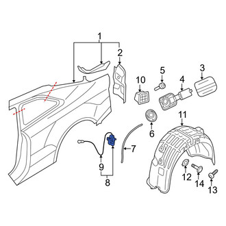 Audi OE - Rear Fuel Door Latch