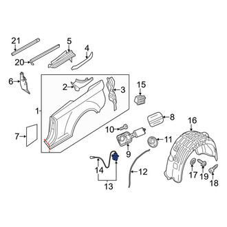 Audi OE - Rear Fuel Filler Door Lock Actuator