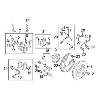 Audi OE - Rear Suspension - Brake Components