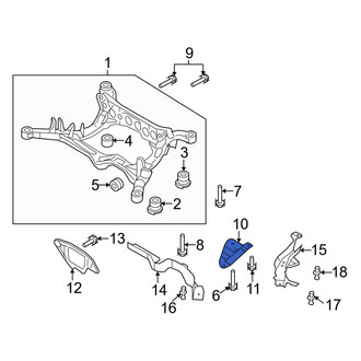Audi OE - Right Suspension Crossmember Reinforcement