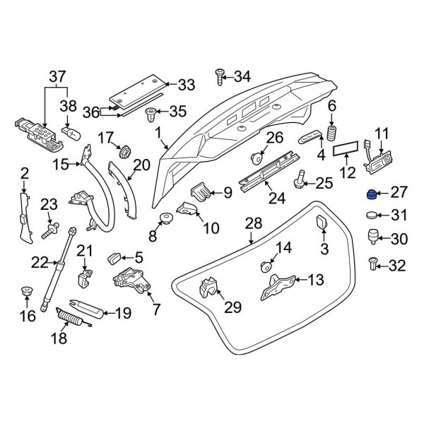 Deck Lid Stop Buffer