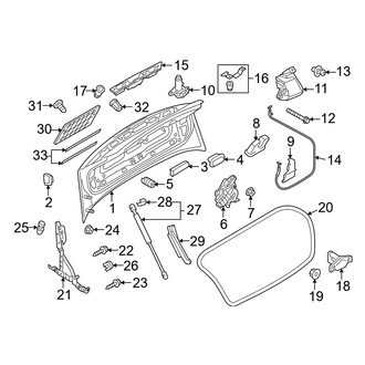 Audi OE - Trunk Lid - Lid & Components (Convertible)