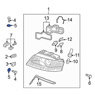 Audi OE - Front Left Headlight Washer Nozzle