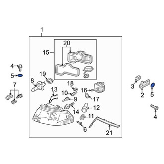 Audi OE - Front Left Headlight Washer Nozzle
