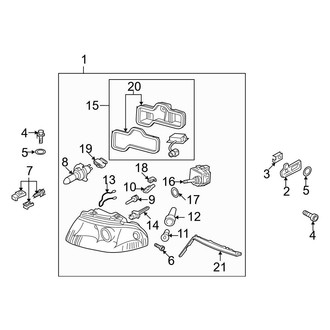 Audi OE - Front Lamps - Headlamp Components (With Xenon)