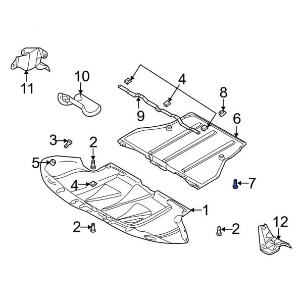 Radiator Support Splash Shield Clip