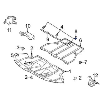 Audi OE - Radiator Support Splash Shield Nut