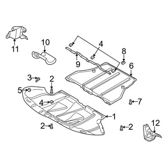 Audi OE - Radiator Support - Splash Shields (2.8L)