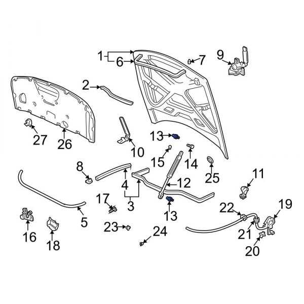 Hood Lift Support Stud