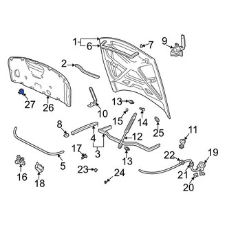 Audi OE - Hood Insulation Pad Clip