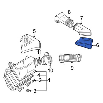 Audi OE - Front Engine Air Intake Hose