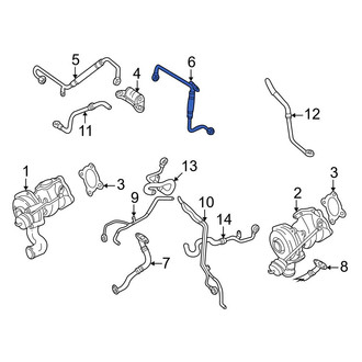Audi OE - Left Turbocharger Oil Line