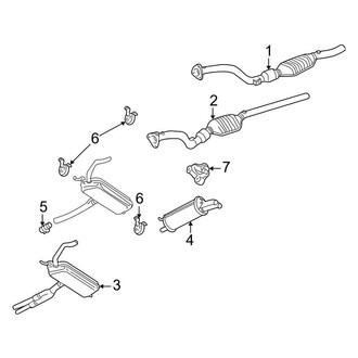 Audi OE - Exhaust System - Exhaust Components (2.8L)
