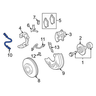 Audi OE - Rear Left Outer Brake Hydraulic Hose