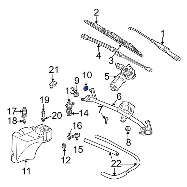 Windshield Wiper Linkage Bushing