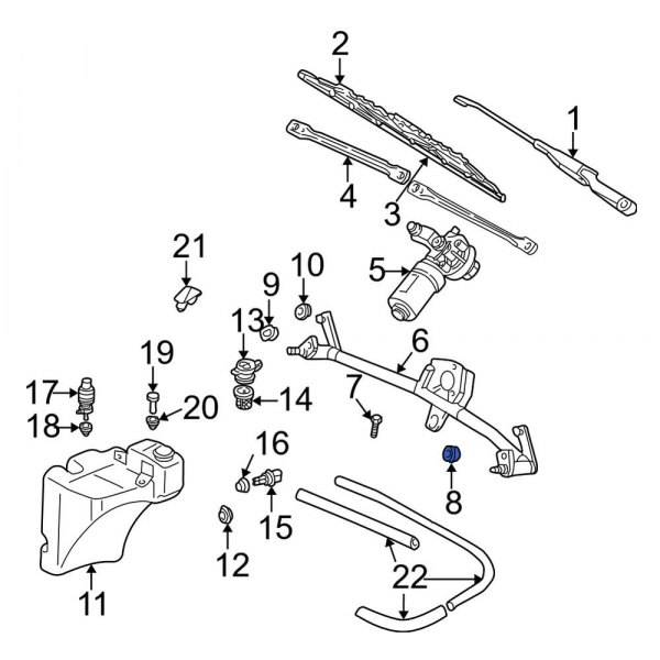 Windshield Wiper Linkage Grommet