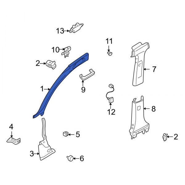 Body A-Pillar Trim Panel