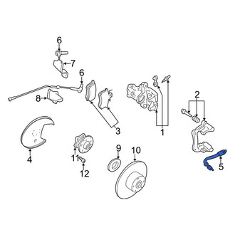 Audi OE - Rear Left Outer Brake Hydraulic Hose