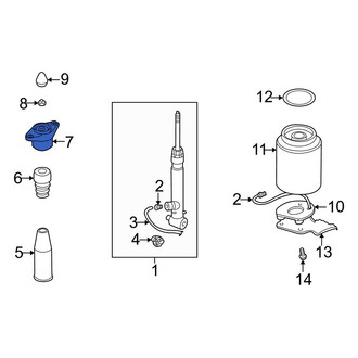 Audi OE - Rear Suspension Shock Absorber Mount